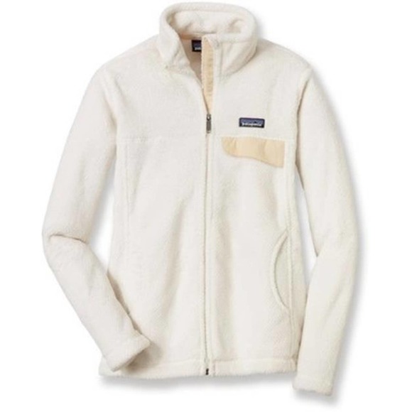 Patagonia Jackets & Blazers - Patagonia Full-Zip Re-Tool Jacket Deep Pile Fleece White Women's Size XL H14097